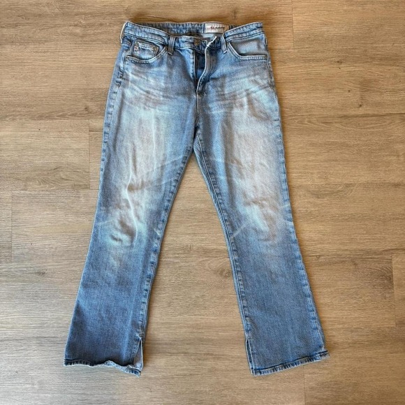 AG Jeans Denim Crop Flare Jeans Light Wash Casual Everyday Style‎ Size 28 - Picture 1 of 7